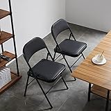 Imseigo 12 Pack Black Folding Chairs with Padded Seats, Portable Stackable Foldable Chairs for Indoor and Outdoor, Commercial Seat with Metal Frame for Events Office Wedding Party, 330lbs Capacity - Image 5