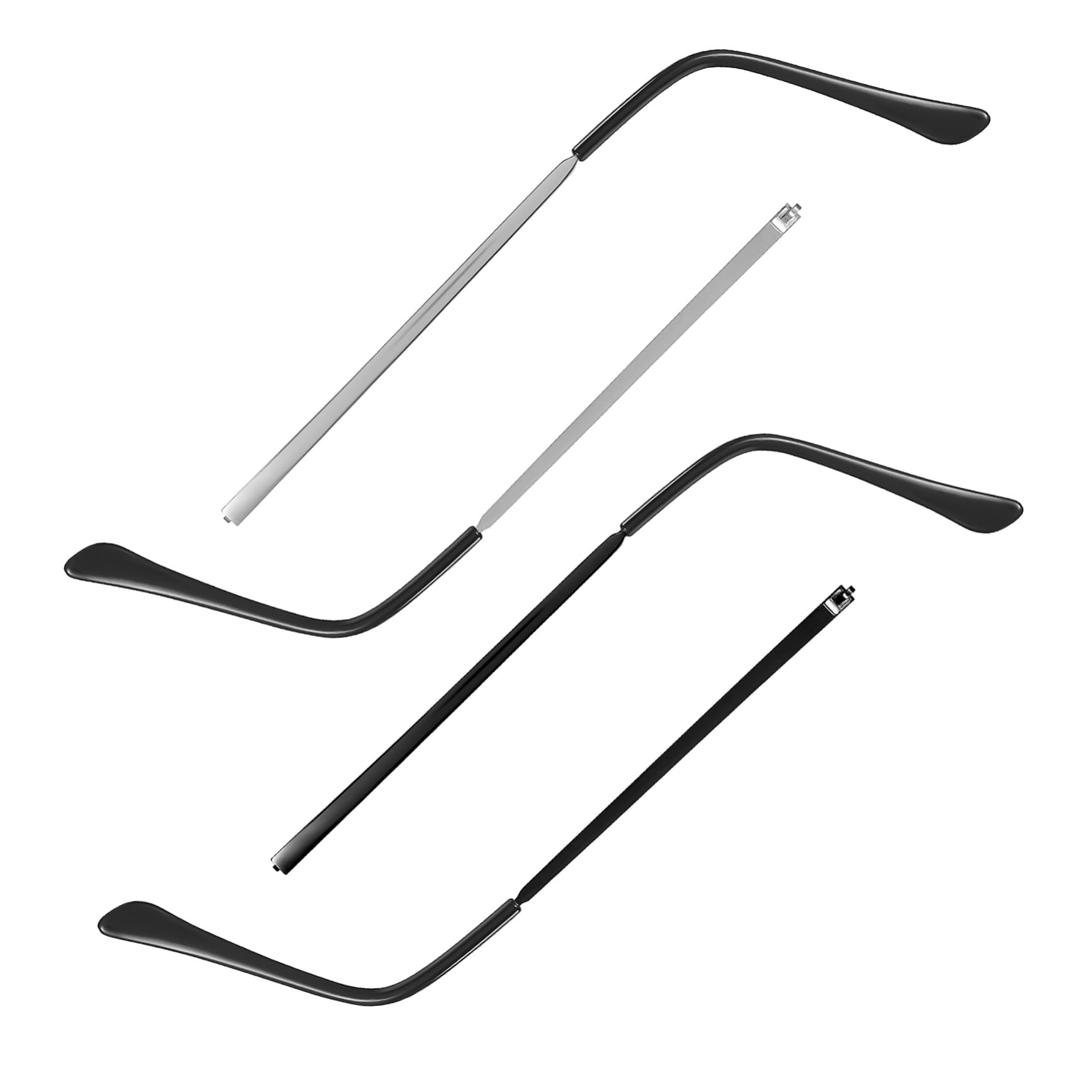 FOMIYES 2 Pairs Glasses Legs Replacement Universal Eyeglasses Frame Temple Metal Sunglasses Arms