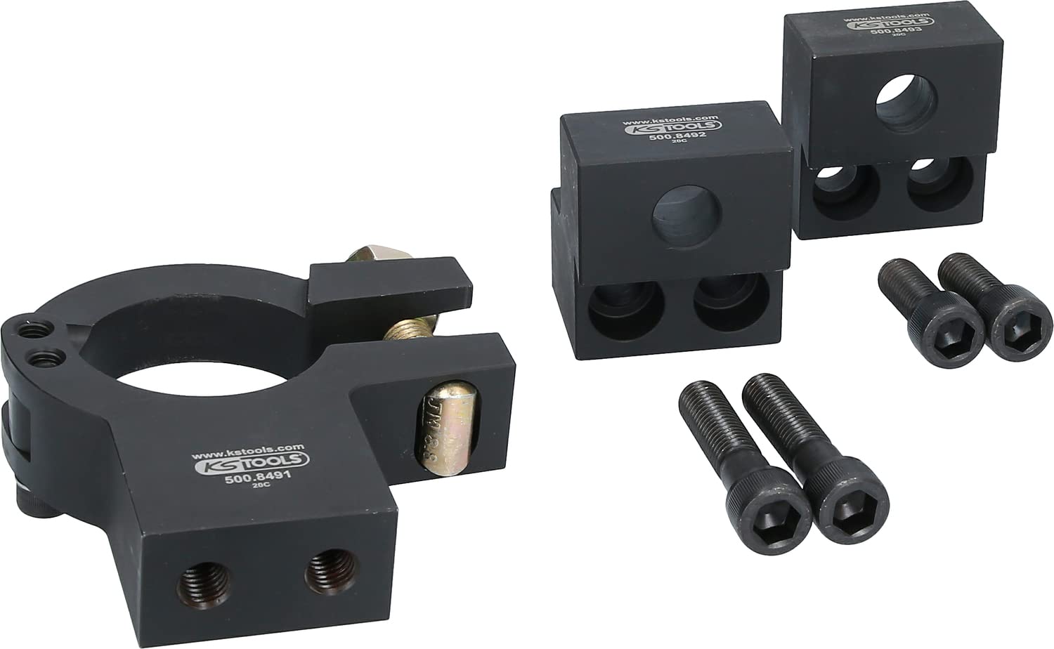 KS Tools 500.8490 Zestaw uniwersalnych uchwytów do sprężyn, 7-części