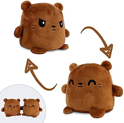 TeeTurtle - Plushmates - Magnetic Reversible Plushies that hold hands when happy - Otter - Huggable and Soft Sensory Fidget Toy Stuffed Animals That Show Your Mood - Gift for Kids and Adults!