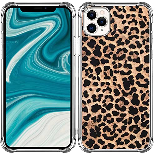 Case for iPhone 13 Pro Max Leopard Cheetah Protective - Topgraph [Durable Shockproof Design] Bumper Compatible with iPhone 13 Pro Max Magsafe [Cute Black Brown Leopard Cheetah Print Women Girls]