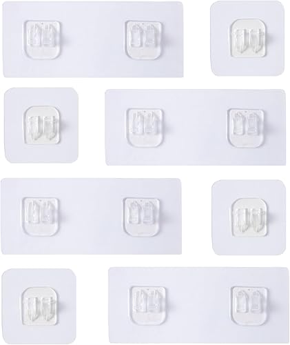 8 ganchos adhesivos grandes multiusos para colgar, ganchos adhesivos resistentes, ganchos adhesivos para colgar resistentes