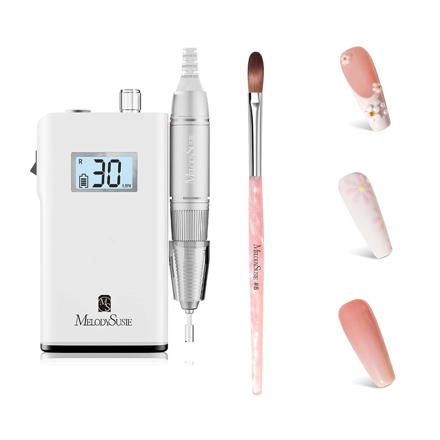 MelodySusie Professional Rechargeable 30000 RPM Nail Drill,SC320H MelodySusie Kolinsky Acrylic Nail Brush MelodySusie Professional Rechargeable 30000 RPM Nail Drill,SC320H MelodySusie Kolinsky Acrylic Nail Brush