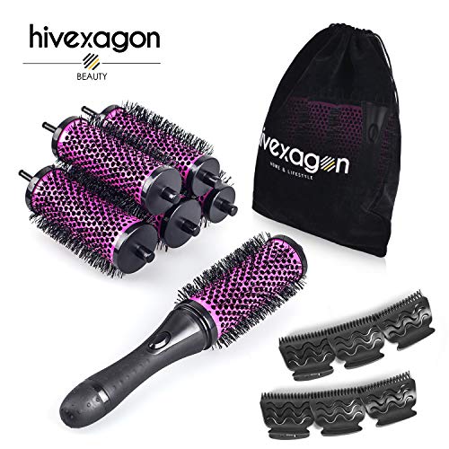 Hivexagon Round Hair Brush Set with Detachable Barrels Styling Tool, 6 Barrels 1