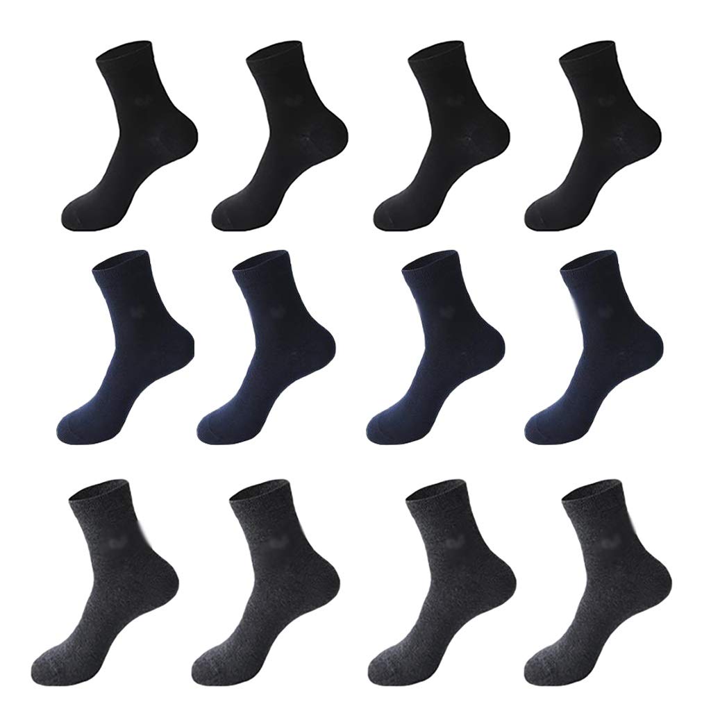 WomenSocks 12 Pairs Crew Socks Pairs Soft Cushion Ankle Socks for Women and Men Hiking Socks (Color : Mixing1)