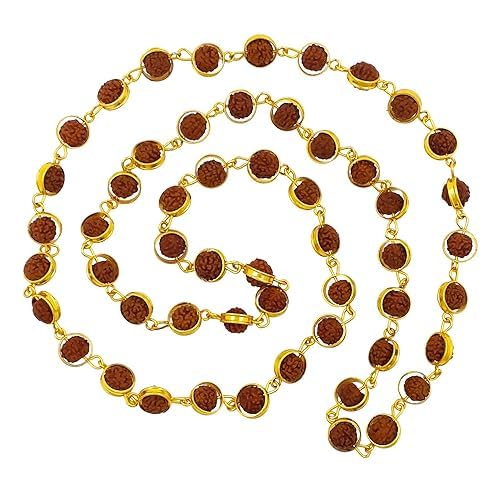 Rudraksha, Yellow Gold Plated Stainless Steel Chain for Men/Boys/Boyfriend/Husband & Unisex (B0CP3M9Q28) Amazon Price History, Amazon Price Tracker