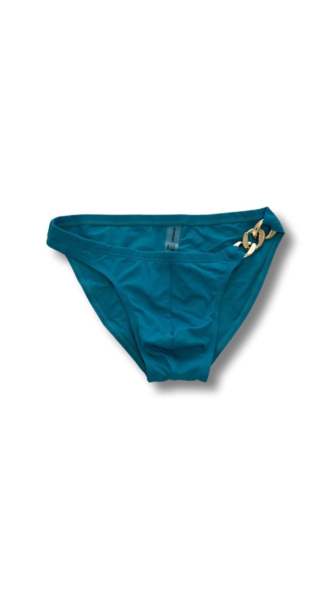 Gold Chain Men’s Briefs, Swimwear, Durable and Comfortable for Any Type of Activity! 4 Different Solid Colors! (as1, Alpha, s, l, Regular, Regular, Slim Boys, Teal)