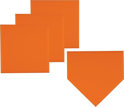 Franklin Sports MLB - Juego de bases de béisbol  bases de goma para béisbol + sóftbol con placa de casa  Béisbol portátil para patio trasero,