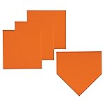 Franklin Sports Baseball Base Set - MLB Bases for Baseball + Softball with Home Plate - Portable Baseball, Softball, Kickball Bases - Orange Rubber Bases