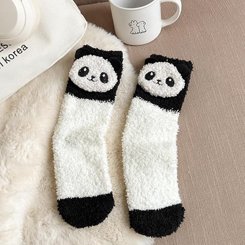 Image of Benefeet Sox Funny Animal Fuzzy Socks for Women Girls - Cute Fluffy Slippers, Cozy Warm Winter Plush Sleeping Socks