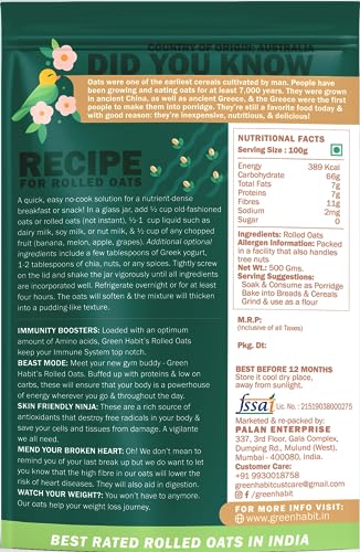 Image of Greenhabit Gluten free rolled oats 1.4 kg pack (old fashioned rolled oats)