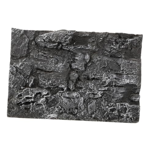 OUNONA 爬虫類 ボックス 背景 魚 水槽 魚 水族館 装飾 水族館 水槽 背景 ボード 岩 テラリウム 背景 爬虫類 水槽 背景 爬虫類 背景 プ ダーク グレー