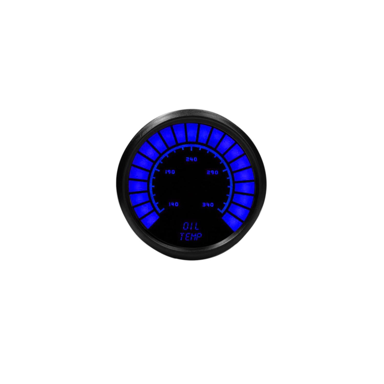 LED Analog Bargraph Gauge - 2 1/16" | 160-340°F | Black Bezel | Includes Sensor B9108B