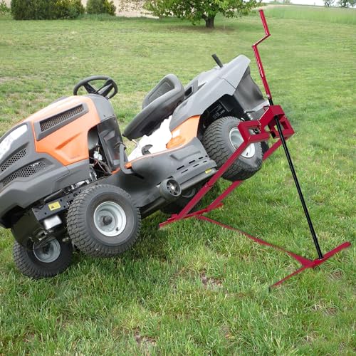 Lawn Mower Lift Jack, 890 Lbs Capacity Telescopic Maintenance Jack with Manual Handle & Power Tool Extension Handle,Adjustable Height-Lawn Mower Lift Table for Garden Tractors/Riding Lawn Mower - Thumbnail 5