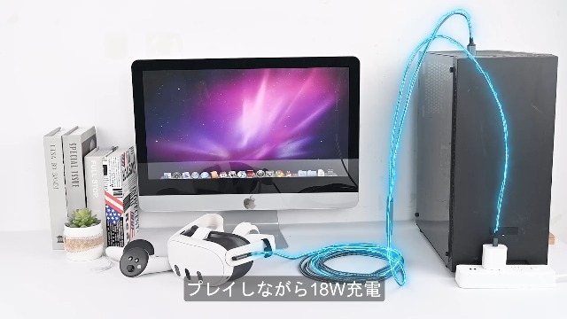 Amazon.co.jp: aceyoon リンクケーブル 6M L字 for Meta Quest 3S / 3
