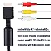 PS2 PS3 AV Cable, AV to RCA Cord for PlayStation 2 3 /PS2/PSX/PS3 Slim (6FT)