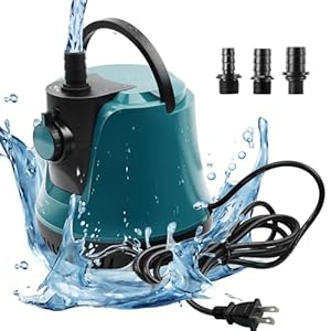Submersible Water Pump Ultra Quiet Water Fountain Pump 2 Nozzles for Fish Tank, Pond, Aquarium, Statuary, Hydroponics