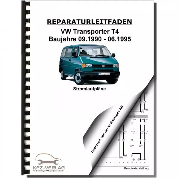VW Transporter T4 1990-1995 Schaltplan Stromlaufplan Verkabelung ...