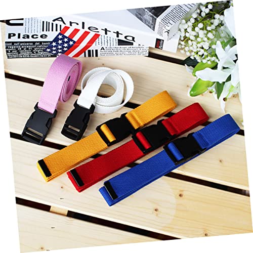 BESPORTBLE 2sets Lightweight Canvas Belt Easy-adjust Plastic Buckle Stylish Breathable for Unisex Casual Wear 2pcs*2 Random3