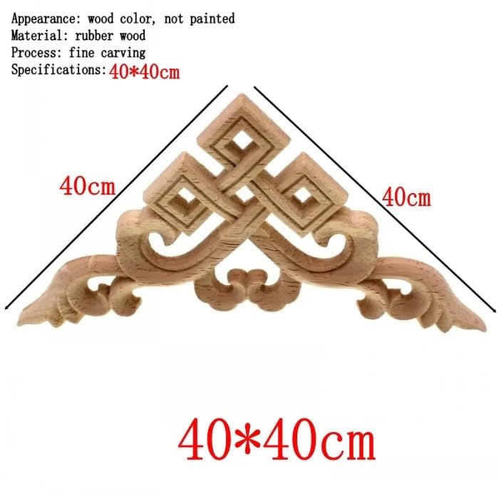 Moulures décoratives en bois d'angle de 40cm pour customiser une commode rétro - 2