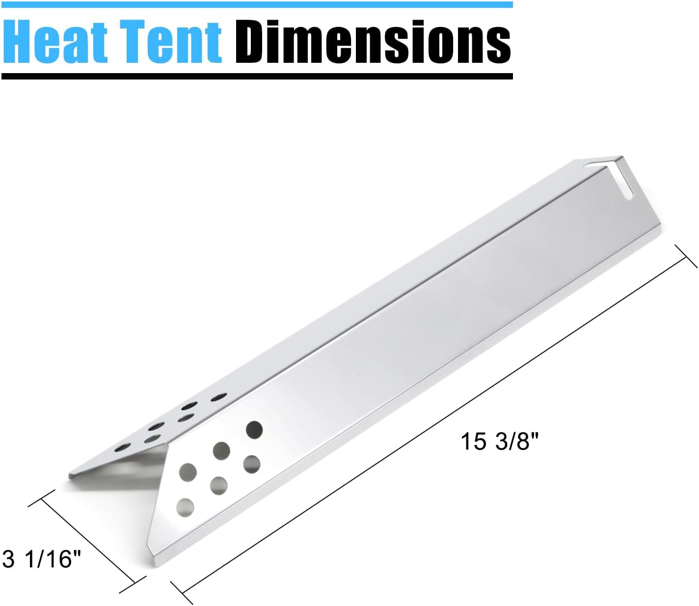 Adviace 5210050 Heat Tents for Expert Grill BG2824B Grill Parts, 4-Pack Heat Plates Heat Shields for Expert Grill BG2824B BG2824BP 4 Burner Gas Grill & Fire King BG2824BP-L, BG2824B Heat Plates