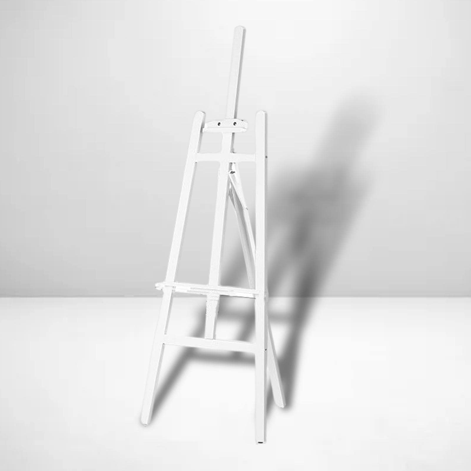 MagiDeal Caballete de Madera para Pintores Soporte Portátil para Pintura Artística Estructura Resistente para Fotos Y Carteles Montaje Sencillo Y Rápido Adecua, 1,5 m Blanco, Individual