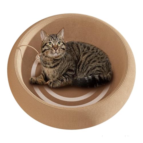 SmartMaster 猫 サイザル麻 爪とぎ 猫 爪研ぎ ネコ用 交換用 交換用つめとぎ ライトブラウン オーバル 幅60×奥行38×高さ12cm つめとぎ ソファ 高密度 磨耗に強 ストレス発散 猫が自分で爪を研ぐのに最適な (丸型52*52)