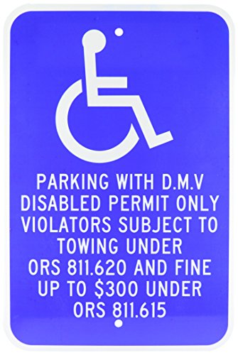 Panneau parking handicapé Brady pour éviter les stationnements gênants