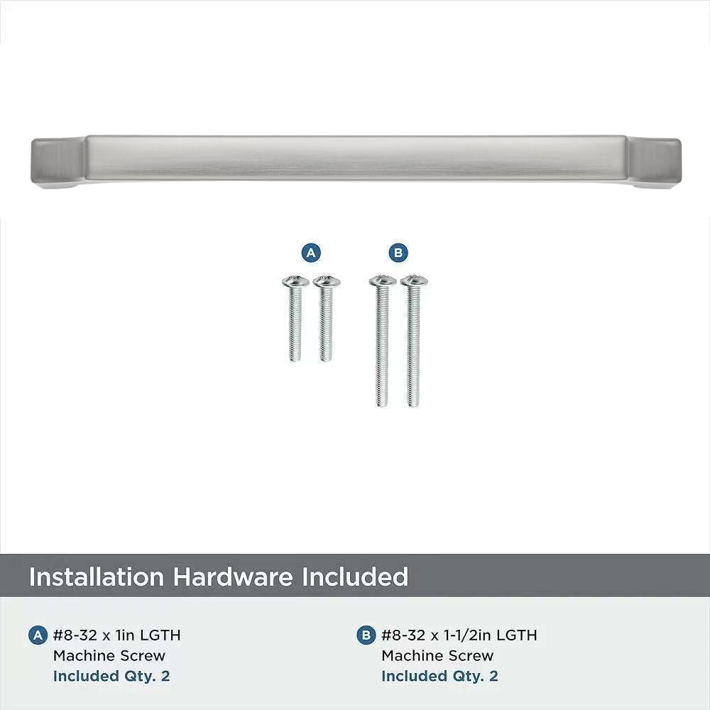 KHTUMEWARE-KH346 Brushed Nickel Cabinet Pulls CTC 7-1/2 in (192 mm) 2-Pack in Brushed Nickel — KHTUMEWARE