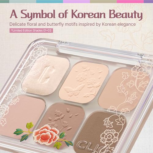Image of CLIO Muse Master Eyeshadow Palette, Korean Royal Heritage Edition, Baked Cream Powder Formula, Neutral Beige 6-Color with Matte & Shimmer for Daily Makeup, Safe for Sensitive Eyes (03 BEIGE ONE STEP)