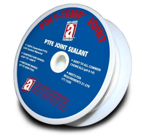 Poly-Temp 28010 White PTFE Gasket Sealant Tape 3/8" x 25
