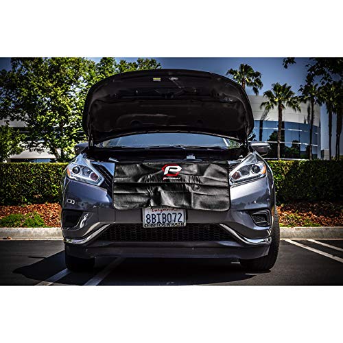 Powerbuilt 24"X 34" Black Plush Vinyl Fender Cover Protector Pad Mat, Mechanic And Car Repair Under Hood Protection - 640083 #TOP5