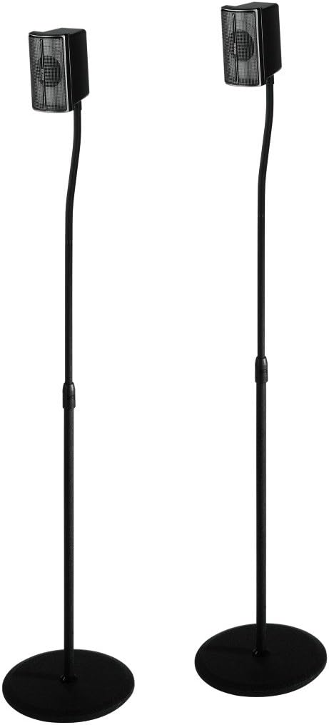 Hama 49594 Speaker "Slim" Stand, Black, 123 cm/5 kg