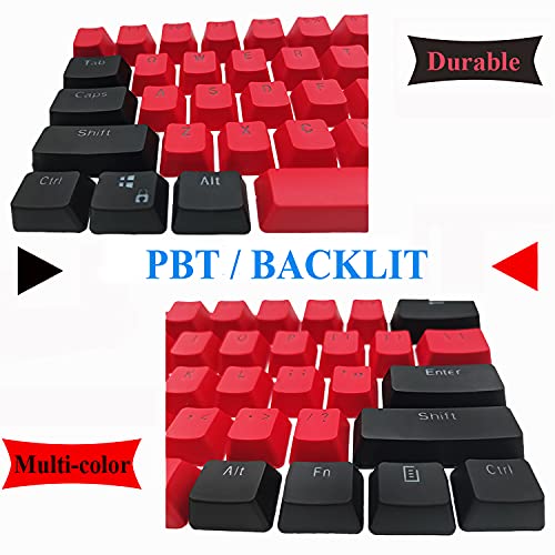 Image of Guffercty kred GTSP 61 Red Keycaps 60 Percent Keycap Set PBT OEM Ducky Keycap With Key Puller Fit For Cherry MX Switches Mechanical Gaming Keyboard (Milan A