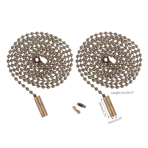 Image of NUEAYMS 2pcs Convenient Ceiling Fan Light Pull Chain Extension Pull Chain String Extension with Connector for Ceiling Fan Light Ceiling Fan Light Bulb Chain