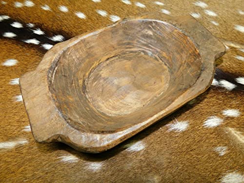 Carved Wooden Dough Bowl Primitive Wood Trencher Tray Rustic Home Decor 9 12 for Home Decor Rustic Farmhouse Dough Bowl