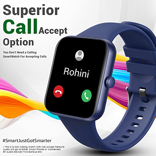 Image of Maxima New Samurai Smartwatch 1.85 inch, 1st Time Call Accept Feature, Hindi Language Support, 600Nits Brightness, Longer Battery, in-App GPS,100+ Watch Faces, Multisport Modes,HR /SpO2 (Blue)