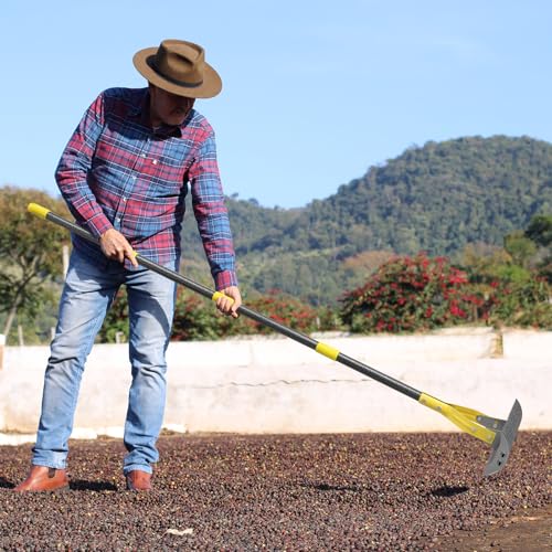 Rastrillo para jardín de acero con mango ajustable de 56 pulg. miniatura 4