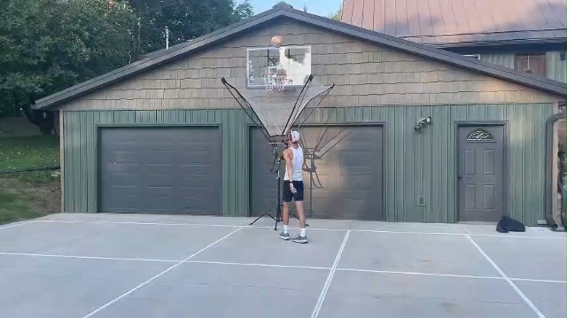 LALABU Basketball-Rückholvorrichtung – 180° Drehbarer Schuss-Returner Aus Metall Für Solo-Training Zuhause & Outdoor