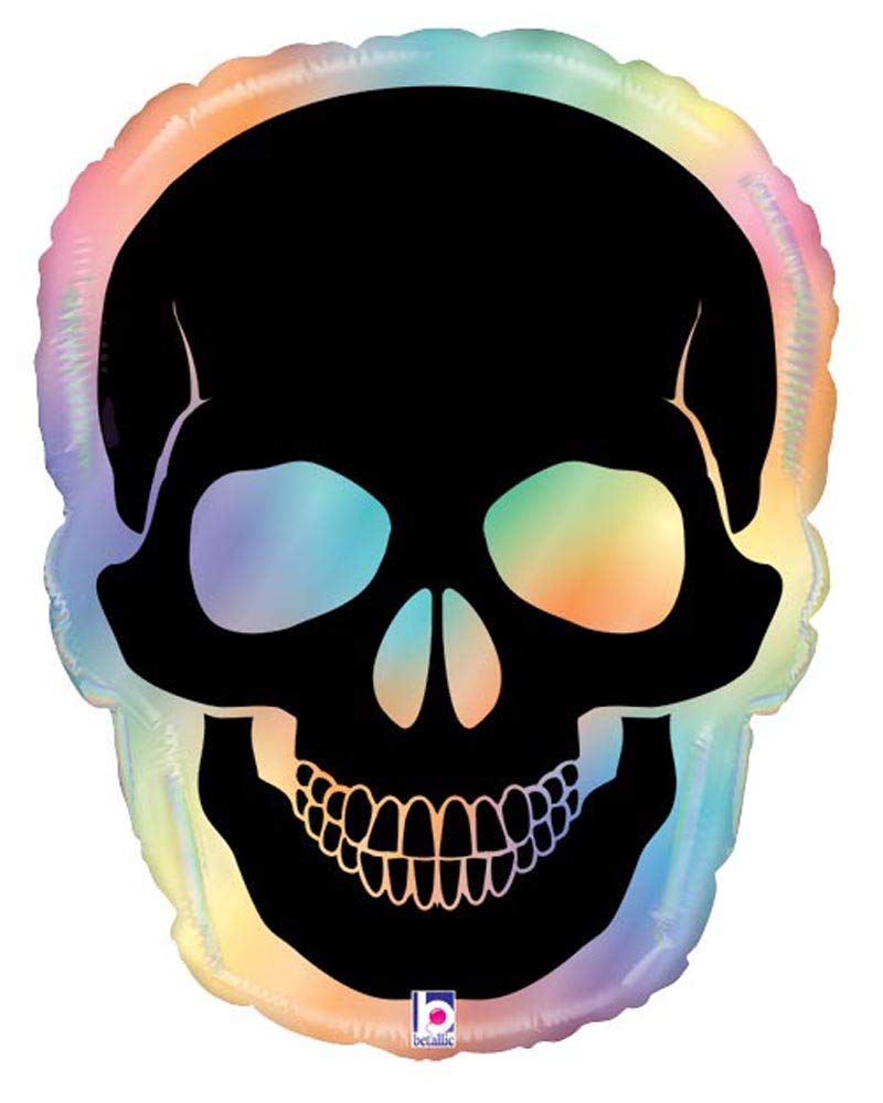 Holographic Skull Foil Balloon