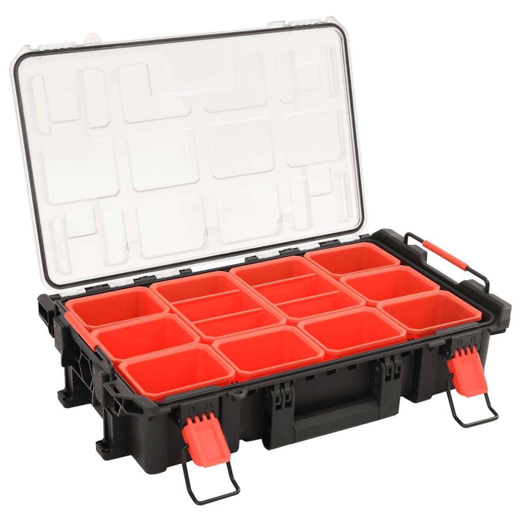 Valigia per viaggi in aereo, portatile, nera, rigida, 55,5 x 34,5 x 13,5 cm, in polipropilene e ABS, antiurto, impermeabile, con inserto in schiuma, per attrezzature fotografiche ed esterni