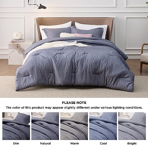 Bedsure US000172LQU Queen Comforter Set - Denim Grey Comforter Queen Size thumb #3