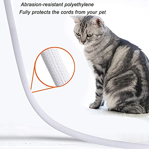 image for CrocSee 10ft - 3/8 inch Braided Cable Management Sleeve Cord Protector