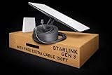 Star-Link Gen 3 Standard Satellite Internet Kit – Dish with Wi-Fi 6 Router + Extra 150FT Cable – High-Speed, Low-Latency Internet for Rural and Remote Homes