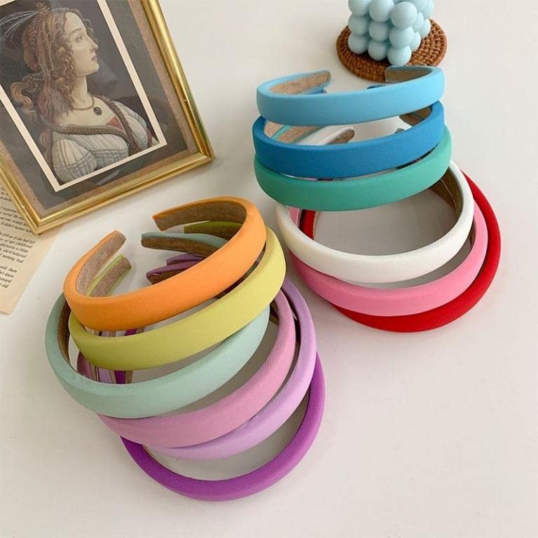 KIYAN matte candy color Hair Hoop thick soft sponge padded headband Hair Accessories set is in 12 different colours 4