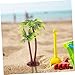 TOPPERFUN 5Pcs Imitation Palm Tree Tropical Mini Palm Mini Tree Figurines Rainforest Diorama Supplies Fake Palm Fairy Garden Outdoor Toys Coconut Indoor Banquet Hawaii