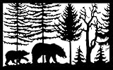 Bear Design Balcony Railing Panel 30 X 48 Two Bears Trees Metal