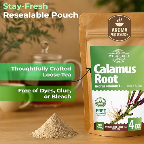 Image of 4 oz. Calamus Root Herbal Tea (Acorus Calamus) - 113g Calamus Herb Root Tea Raiz De Calamo