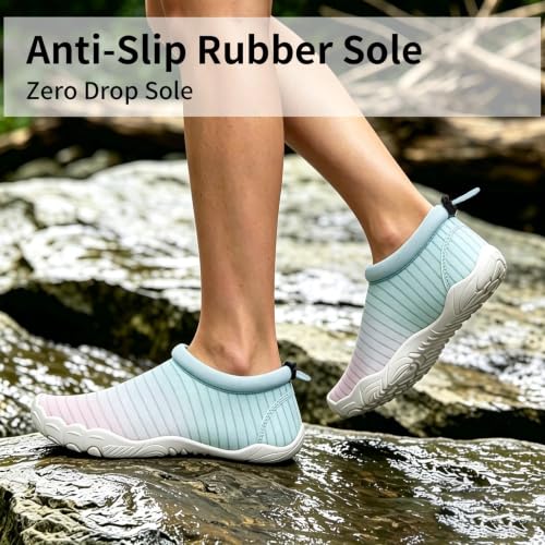 Image of Mishansha Womens Barefoot Water Shoes Wide Toe Box Swim Shoes Quick Dry Non Slip
