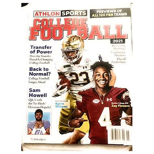 ATHLON SPORTS COLLEGE FOOTBALL MAGAZINE, 2021 - COVERS VARY
